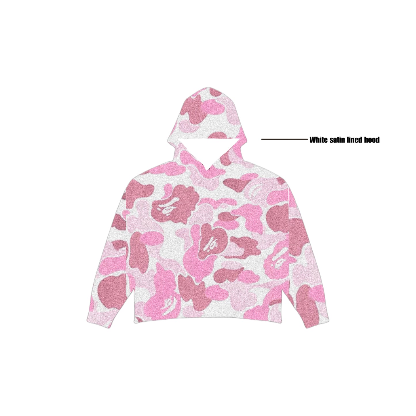 Pink bape Oversized Tapestry Hoodie - PREORDER