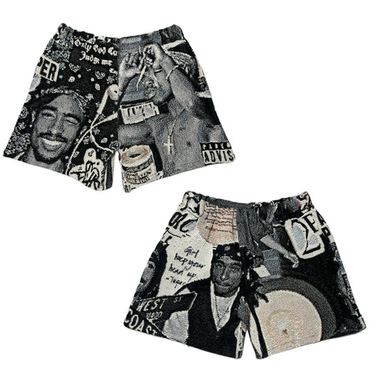 2Pac B&W shorts