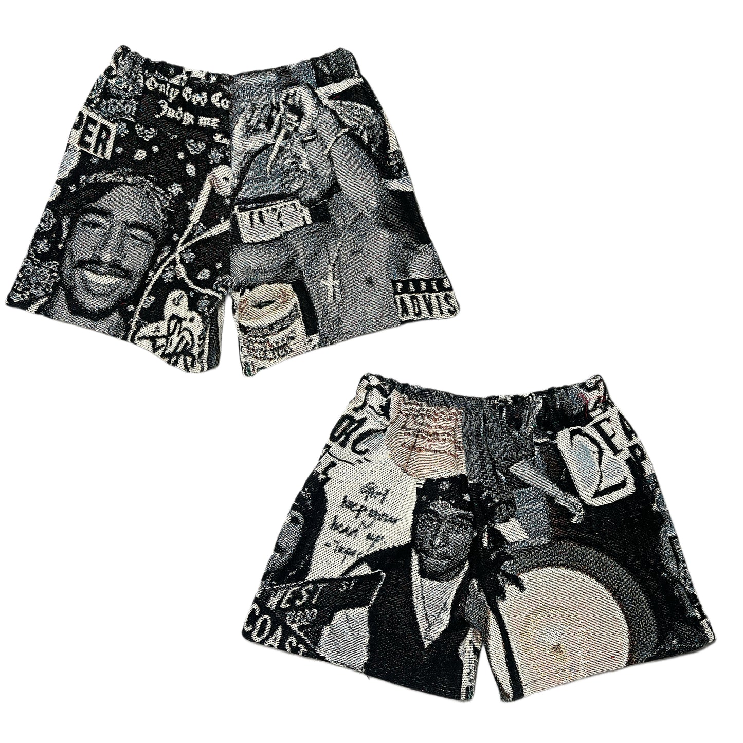 2Pac B&W shorts