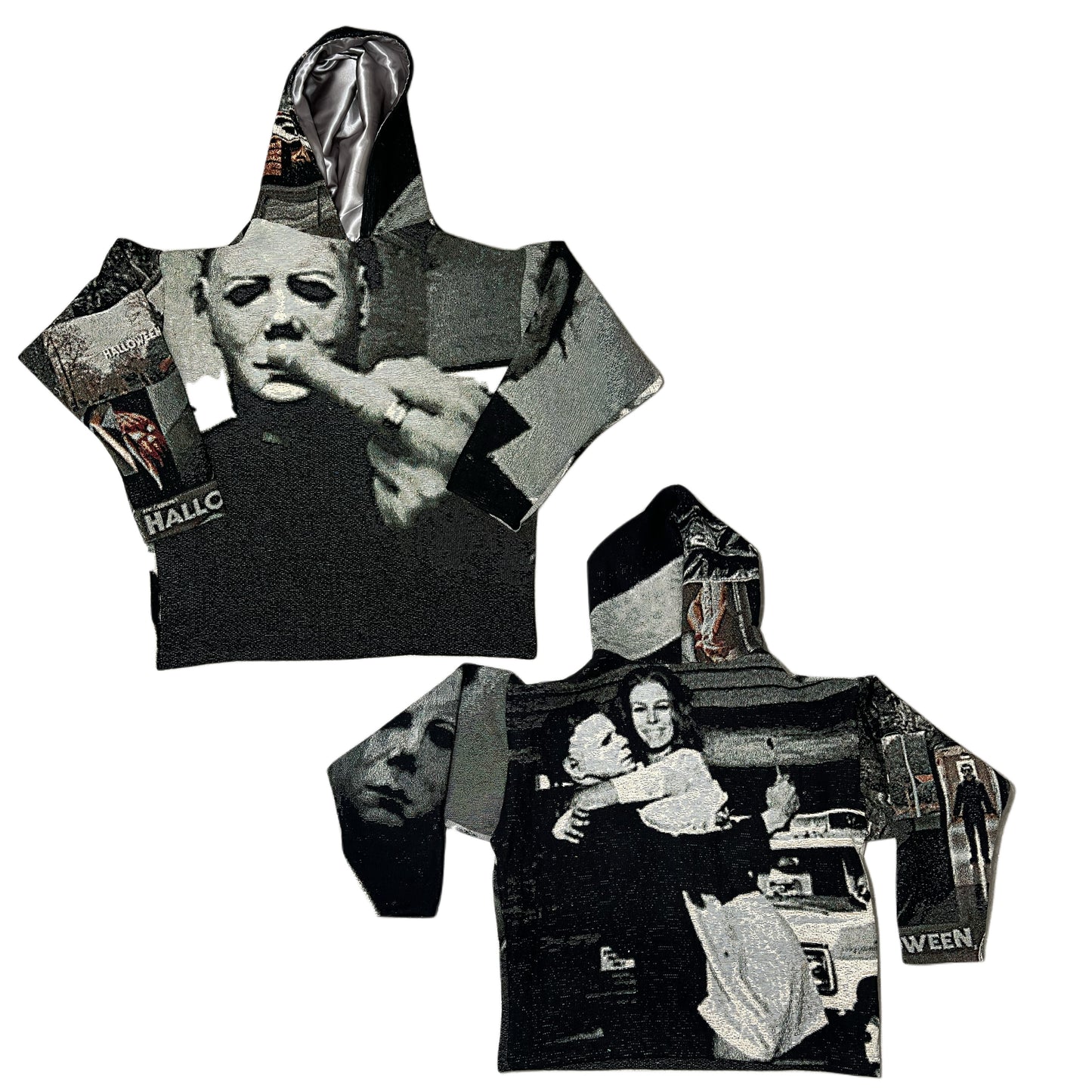 Oversized Halloween Satin Lined Hoodies