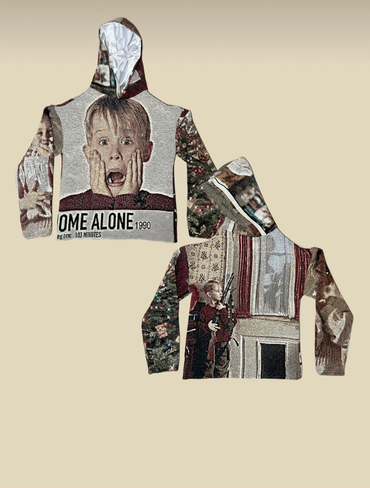 Home Alone oversized satin lined hoodie